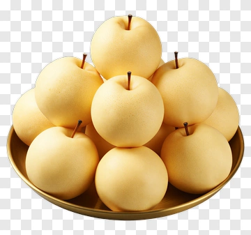 Golden Pears In A Bowl PNG