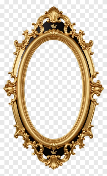Ornate Gold Picture Frame PNG