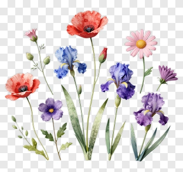 Colorful Flower Bouquet PNG
