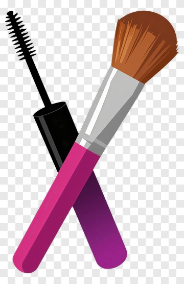 Makeup Brush And Mascara PNG