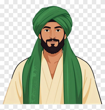 Man Wearing A Green Turban PNG