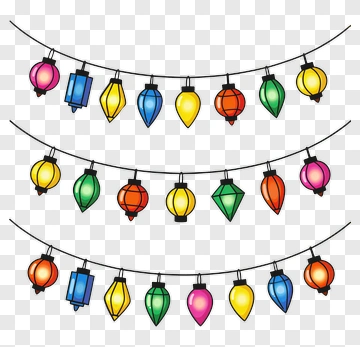 Colorful String Lights PNG