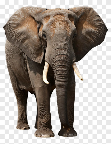 Elephant Standing Proudly PNG