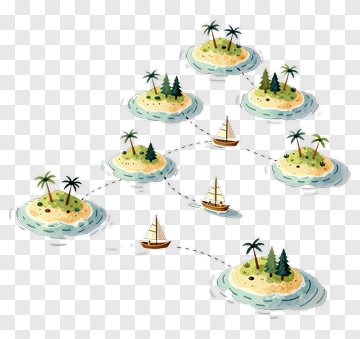 Map Of Islands With Sailboats PNG