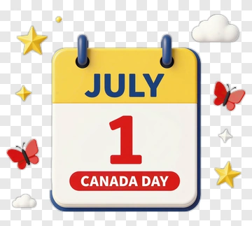 Canada Day Calendar For July 1 PNG