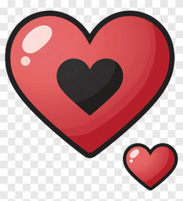 Colorful Heart Illustration PNG