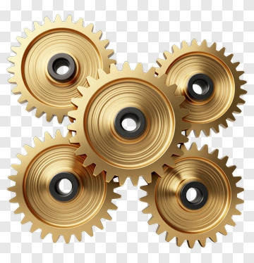 Golden Gears Arrangement PNG