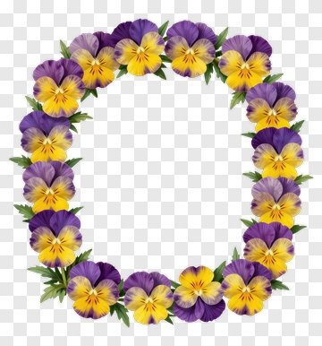 Pansy Flower Frame PNG