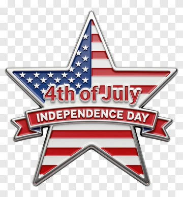 4Th Of July Independence Day Star Badge PNG