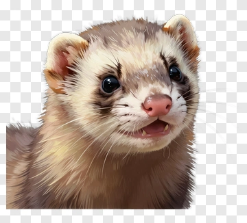 Realistic Ferret Face PNG