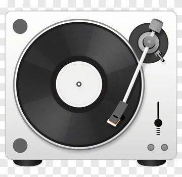 Turntable With Vinyl Record PNG