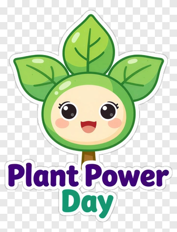 Cartoon Plant Character For Plant Power Day PNG