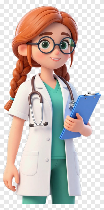 3D Doctor Holding A Clipboard PNG