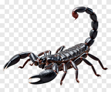 Realistic Black Scorpion PNG
