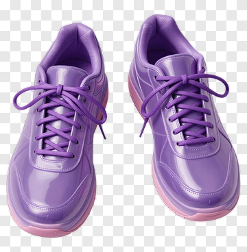 Purple Sneakers With Pink Soles PNG