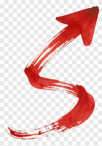 Red Arrow Brush Stroke PNG