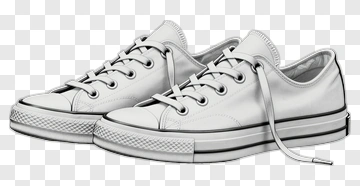 White Canvas Sneakers PNG