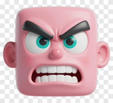 Angry Cartoon Character Face PNG