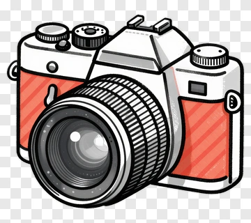 Cartoon Camera With Lens PNG