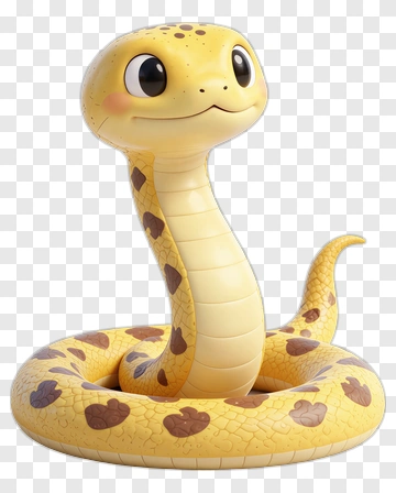 Cartoon Snake With Spots PNG