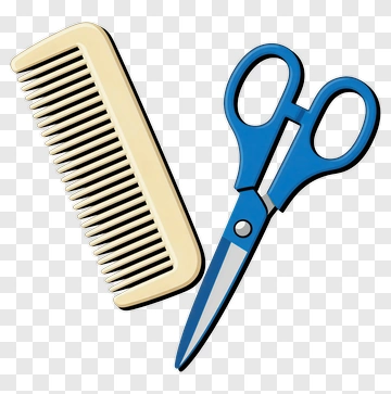 Comb And Scissors PNG