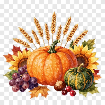 Autumn Harvest Arrangement With Pumpkin And Sunflowers PNG