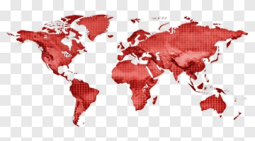 Red World Map PNG
