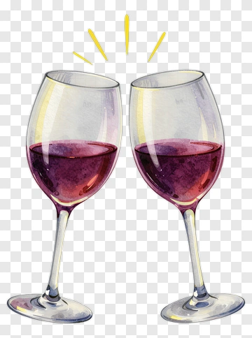 Wine Glasses Clinking Together PNG