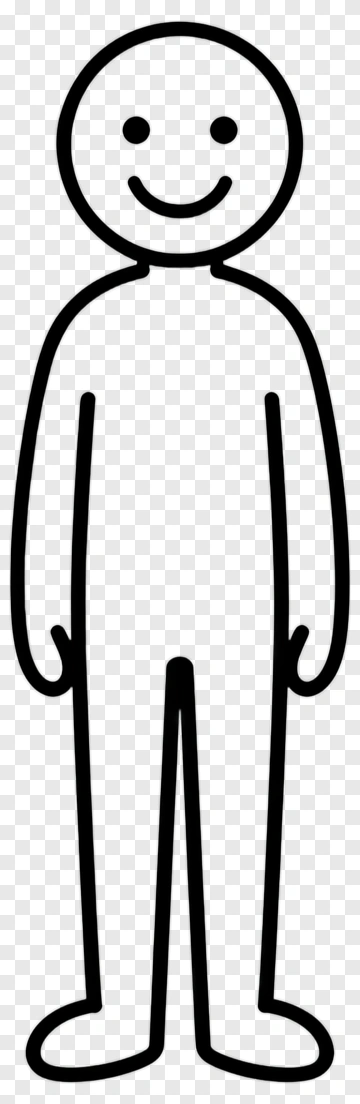 Smiling Stick Figure Character PNG