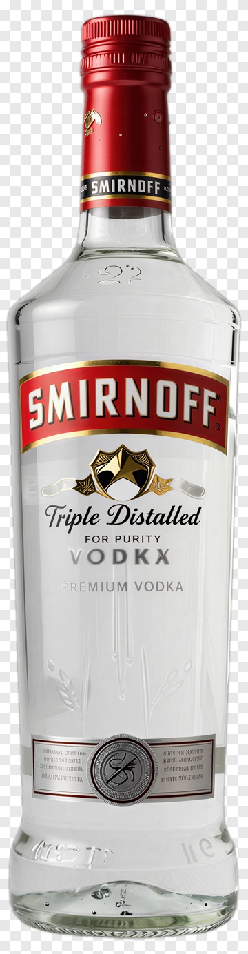 Smirnoff Premium Vodka Bottle PNG