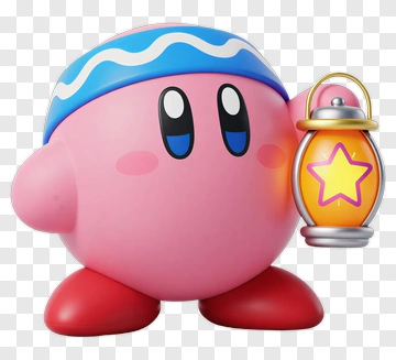 Kirby Holding A Lantern PNG
