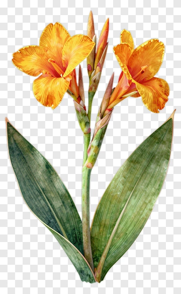 Colorful Canna Lily Flower PNG