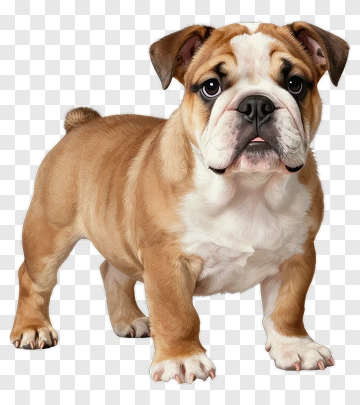 3D Bulldog Standing PNG