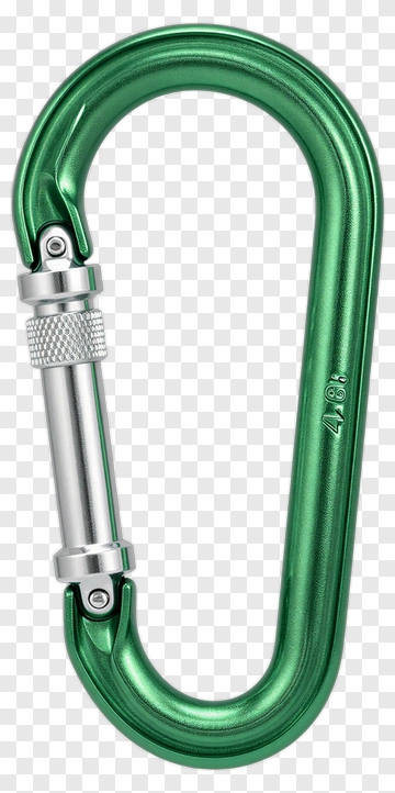 Green Carabiner Clip PNG