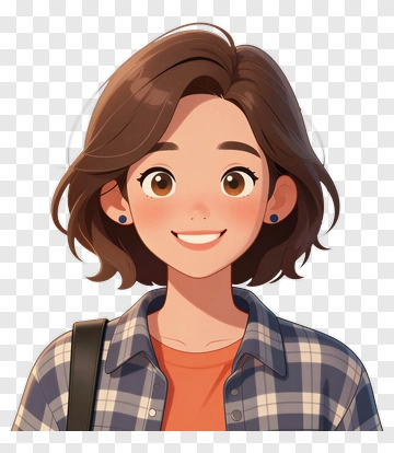 Smiling Young Woman With Short Hair PNG