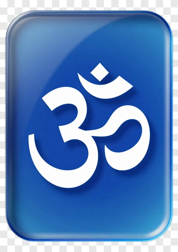 Om Symbol On Blue Background PNG