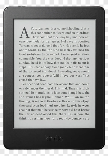 Kindle E-Reader Displaying Text PNG