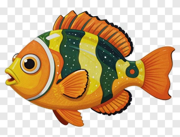 Colorful Cartoon Fish PNG