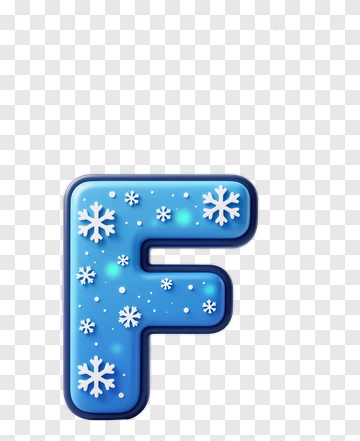 Snowy Letter F PNG
