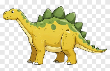 Cartoon Stegosaurus Dinosaur PNG