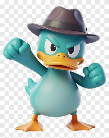 Cartoon Duck In A Hat PNG