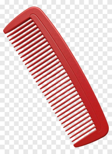 Red Plastic Comb PNG