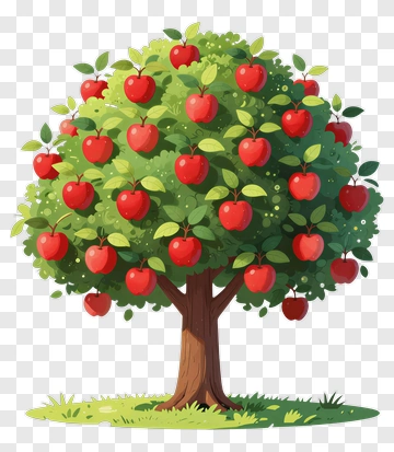 Colorful Apple Tree PNG