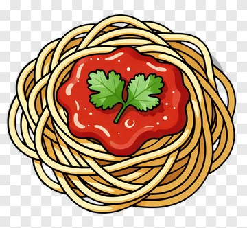 Spaghetti With Tomato Sauce And Cilantro PNG