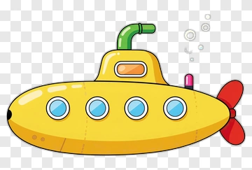 Cartoon Yellow Submarine PNG