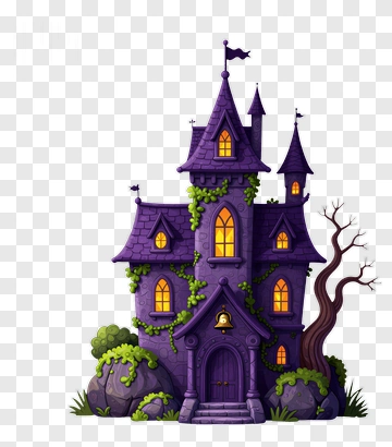 Cartoon Haunted House PNG