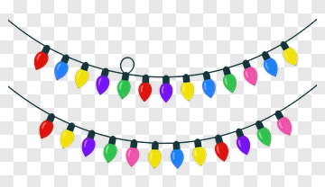 Colorful String Of Holiday Lights PNG