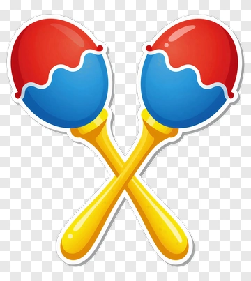 Colorful Maracas PNG