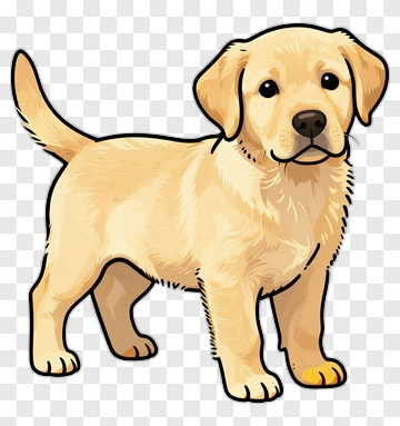 Cartoon Labrador Puppy PNG