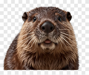 Realistic Otter Face PNG